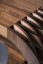 Solid walnut desk worktop detail