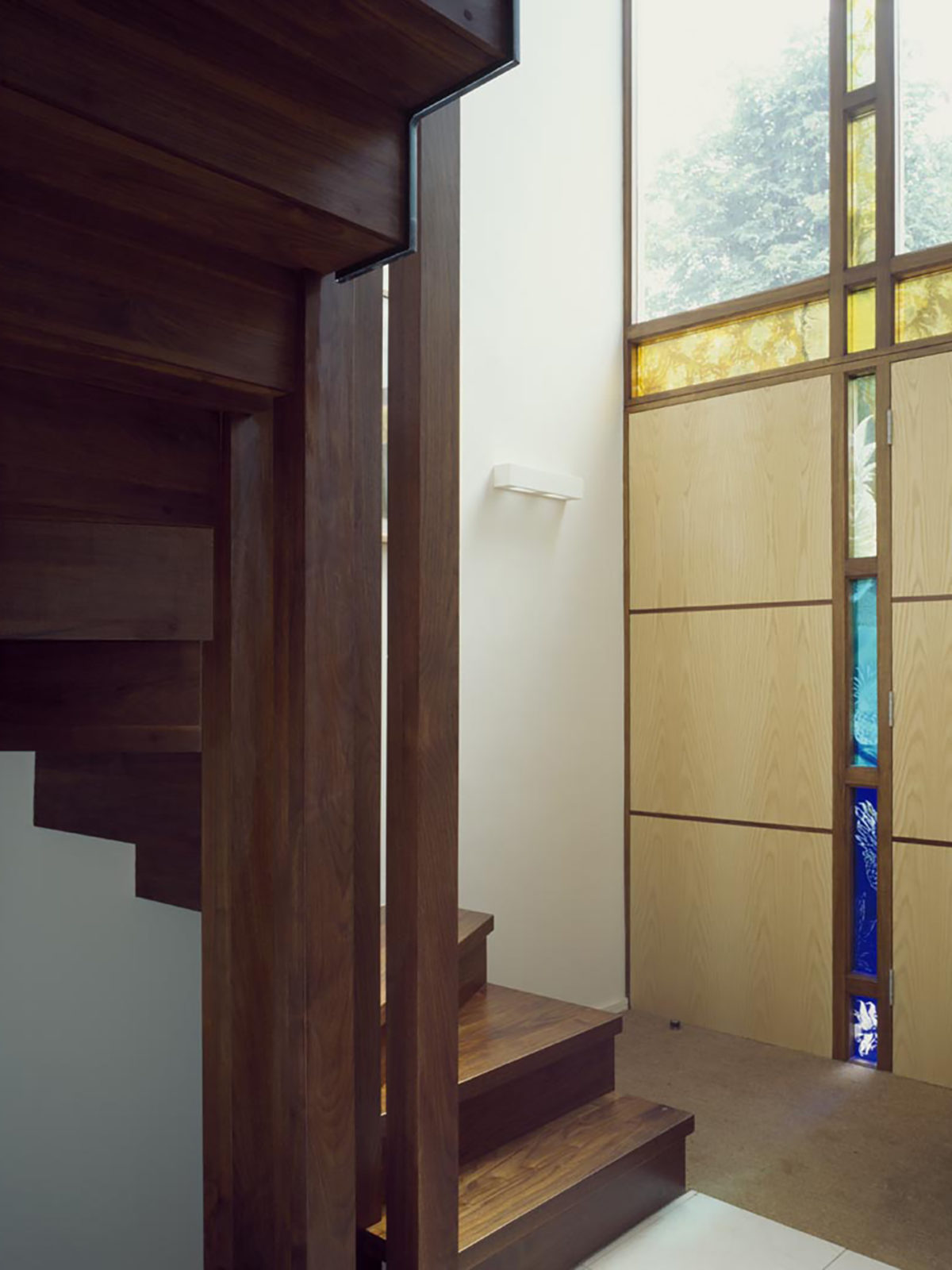 Solid walnut staircase