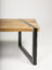 Oak coffee table worktop with black matt lacquered legs