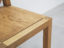 Solid oak chair seat close up
