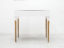 Matt lacquered side table with tapered legs