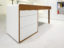 Corian curved desk with handleless drawers