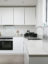 Quartz kitchen worktop, white kitchen