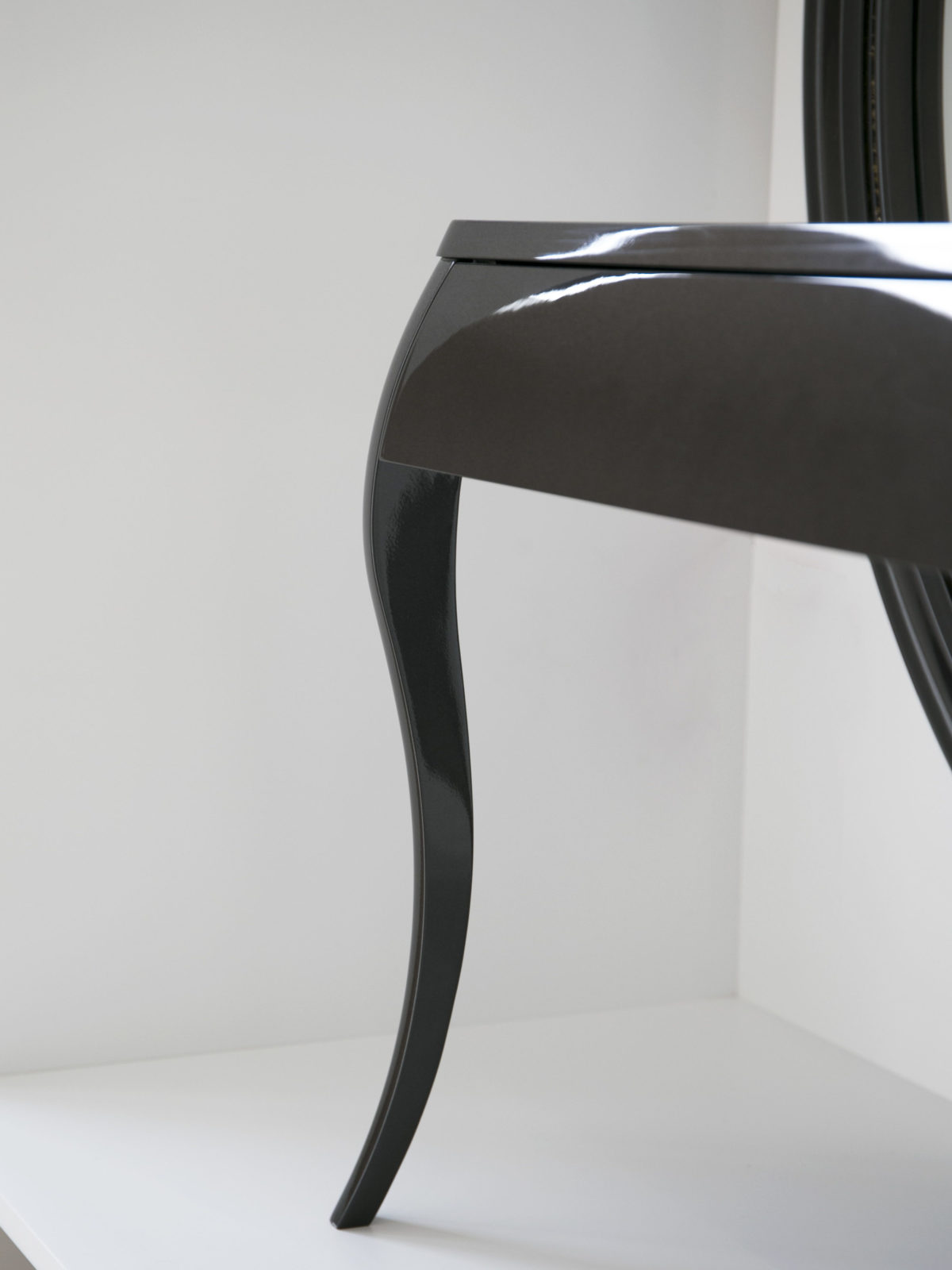 Gun metal lacquered CNC carved legs