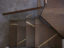 Solid walnut staircase with brass inlay